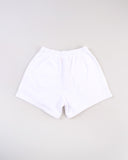 "Max" Mini Fleece Shorts - White in — Spirit Celeste USA made luxury basic