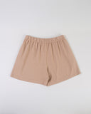 "Paulie" Relaxed Cotton Shorts - Affogato in — Spirit Celeste USA made luxury basic