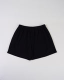 "Paulie" Relaxed Cotton Shorts - Black in — Spirit Celeste USA made luxury basic