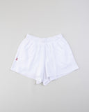 "Braddy" Relaxed Fleece Shorts - White in — Spirit Celeste USA made luxury basic