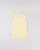 "Christina" Ribbed Fitted Tank - Butter Yellow in — Spirit Celeste USA made luxury basic