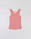 "Christina" Ribbed Fitted Tank - Dusty Rose in — Spirit Celeste USA made luxury basic