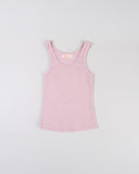 "Christina" Ribbed Fitted Tank - Burnished Lilac in — Spirit Celeste USA made luxury basic
