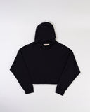 "Eddie" Cropped Hoodie - Black in — Spirit Celeste USA made luxury basic