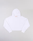 "Eddie" Cropped Hoodie - White in — Spirit Celeste USA made luxury basic