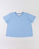 "Karina" Boxy Crop Tee - Dusk Blue in — Spirit Celeste USA made luxury basic
