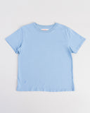"Lisa" Crew Neck Tee - Dusk Blue in — Spirit Celeste USA made luxury basic
