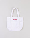 "Mina" Cotton Denim Mini Tote - White in — Spirit Celeste USA made luxury basic