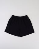 "Paulie" Relaxed Cotton Shorts - Black in — Spirit Celeste USA made luxury basic