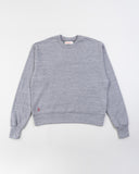 "Sara" - The Brushed Fleece Crew in Heather Grey — Spirit Celeste USA made luxury basic