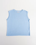 "Tina" Relaxed Muscle Tee - Dusk Blue in — Spirit Celeste USA made luxury basic