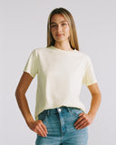 "Lisa" Crew Neck Tee - Butter Yellow in — Spirit Celeste USA made luxury basic