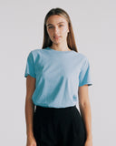 "Lisa" Crew Neck Tee - Dusk Blue in — Spirit Celeste USA made luxury basic