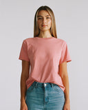 "Lisa" Crew Neck Tee - Dusty Rose in — Spirit Celeste USA made luxury basic