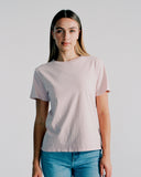 "Lisa" Crew Neck Tee - Burnished Lilac in — Spirit Celeste USA made luxury basic