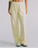"Louise" Straight Leg Sweatpants - Butter Yellow in — Spirit Celeste USA made luxury basic