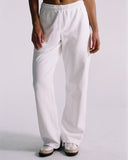 "Louise" Straight Leg Sweatpants - White in — Spirit Celeste USA made luxury basic
