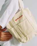 "Mina" Cotton Denim Mini Tote - Butter Yellow in — Spirit Celeste USA made luxury basic