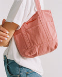 "Mina" Cotton Denim Mini Tote - Dusty Rose in — Spirit Celeste USA made luxury basic
