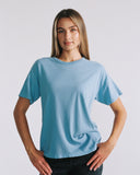 "Ozzy" Relaxed Concert Tee - Dusk Blue in — Spirit Celeste USA made luxury basic