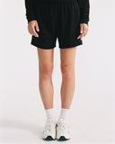 "Paulie" Relaxed Cotton Shorts - Black in — Spirit Celeste USA made luxury basic