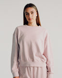 "Thelma" Crewneck Sweatshirt - Burnished Lilac in — Spirit Celeste USA made luxury basic