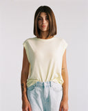 "Tina" Relaxed Muscle Tee - Butter Yellow in — Spirit Celeste USA made luxury basic