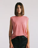 "Tina" Relaxed Muscle Tee - Dusty Rose in — Spirit Celeste USA made luxury basic