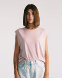 "Tina" Relaxed Muscle Tee - Burnished Lilac in — Spirit Celeste USA made luxury basic