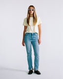 "Lisa" Crew Neck Tee - Butter Yellow in — Spirit Celeste USA made luxury basic