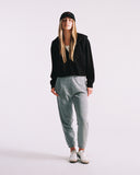 "Lizzy" Tapered Jogger - Heather Grey in — Spirit Celeste USA made luxury basic