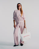 "Louise" Straight Leg Sweatpants - Burnished Lilac in — Spirit Celeste USA made luxury basic