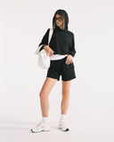 "Paulie" Relaxed Cotton Shorts - Black in — Spirit Celeste USA made luxury basic