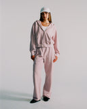 "Sadie" Zip-Up Cropped Hoodie - Burnished Lilac in — Spirit Celeste USA made luxury basic