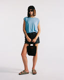 "Tina" Relaxed Muscle Tee - Dusk Blue in — Spirit Celeste USA made luxury basic