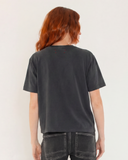 "Karina" - The Boxy Crop Tee in — Spirit Celeste USA made luxury basic