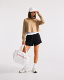 "Max" Mini Fleece Shorts - Black in — Spirit Celeste USA made luxury basic