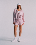 "Max" Mini Fleece Shorts - Burnished Lilac in — Spirit Celeste USA made luxury basic