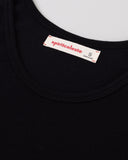 "Christina" Ribbed Fitted Tank - Black in — Spirit Celeste USA made luxury basic