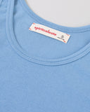 "Christina" Ribbed Fitted Tank - Dusk Blue in — Spirit Celeste USA made luxury basic