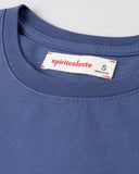 "Karina" - The Boxy Crop Tee in — Spirit Celeste USA made luxury basic