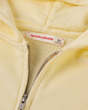 "Sadie" Zip-Up Cropped Hoodie - Butter Yellow in — Spirit Celeste USA made luxury basic